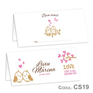Place Card nunta CS19